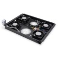 DIGITUS DN-19-FAN-4-SRV-B - Dachlüftereinheit für Unique Serverschränke 4 Lüfter, Thermostat, Schalter,schwarz (RAL 9005)