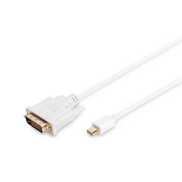 DIGITUS AK-340305-020-W - DisplayPort Adapterkabel, mini DP - DVI(24+1) St/St, 2.0m, DP 1.1a kompatibel, CE, we