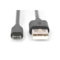 DIGITUS AK-300127-018-S - USB Anschlusskabel, Typ A - micro B St/St, 1.8m, USB 2.0 kompatibel, sw