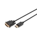 DIGITUS AK-340306-020-S - DisplayPort Adapterkabel, DP - DVI (24+1) St/St, 2.0m, m/interlock, DP 1.1a komp.,CE, sw