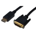 DIGITUS AK-340306-020-S - DisplayPort Adapterkabel, DP - DVI (24+1) St/St, 2.0m, m/interlock, DP 1.1a komp.,CE, sw