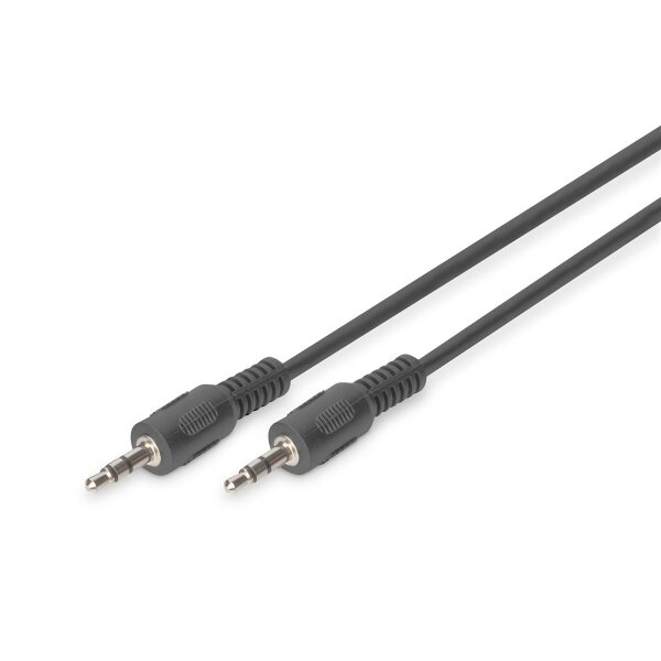 DIGITUS AK-510100-015-S - Audio Anschlusskabel, stereo 3.5mm 1.50m, CCS, 2x0.10/10, M/M, schwarz