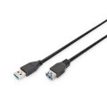 DIGITUS AK-300203-030-S - USB 3.0 Verlängerungskabel, Typ A St/Bu, 3.0m, USB 3.0 conform, sw