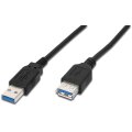 DIGITUS AK-300203-030-S - USB 3.0 Verlängerungskabel, Typ A St/Bu, 3.0m, USB 3.0 conform, sw