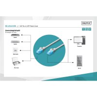 DIGITUS DK-1512-050 - CAT 5e U-UTP Patchkabel, PVC AWG 26/7, Länge 5 m, Farbe Grau