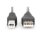 DIGITUS AK-300102-010-S - USB Anschlusskabel, Typ A - B St/St, 1.0m, USB 2.0 geeignet, sw