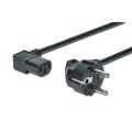 DIGITUS AK-440102-018-S - Netzanschlussk.CEE 7/7 (Typ-F) - C13, 90ø gewink. M/F, 1.8m, H05VV-F3G 0.75qmm, schwarz