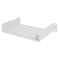 DIGITUS DN-10-TRAY-1-N - 254 mm (10") 1HE Fachboden, festeinbau 44x254x150 mm, Farbe Grau (RAL 7035)