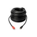 DIGITUS AK-330118-150-S - HDMI High Speed Anschlusskabel, Typ A, m/ amp. St/St, 15.0m, Ultra HD 24p, CE, gold, sw