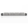 DIGITUS DN-91424 - Modulares Patch Panel, geschirmt, 48-Port Beschriftungsfeld, 1HE, Rack Mount, Sw RAL 9005