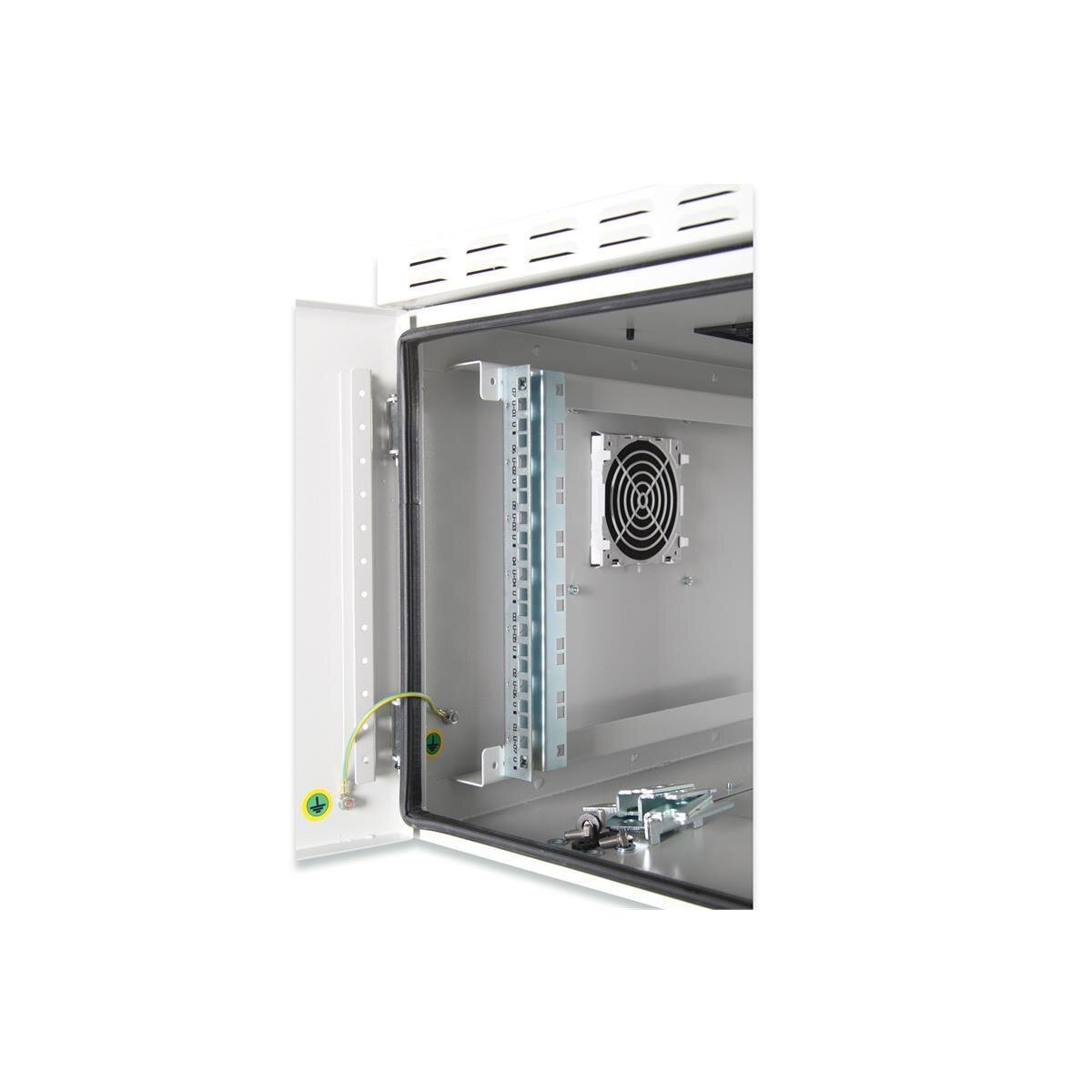 DIGITUS DN-19-12U-I-OD - 12HE Wandgehäuse, Outdoor, IP55 713x600x450 mm, Farbe Grau (RAL 7035)
