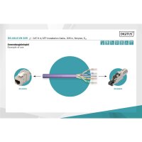 DIGITUS DK-1613-VH-305 - CAT 6 U-UTP Installationskabel, 250 MHz Eca (EN 50575), AWG 23/1, Simplex, Violett