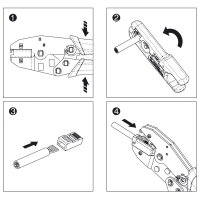 DIGITUS DN-94008 - Modular Crimpzange speziell für Hirose-Stecker, TM11, TM21, TM31