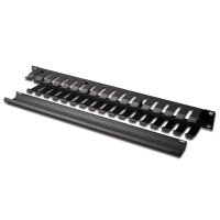 DIGITUS DN-97617 - 1HE Kabelmanagement Käfig abnehmbare Rückblende, Farbe schwarz (RAL 9005)