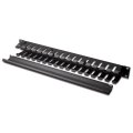 DIGITUS DN-97617 - 1HE Kabelmanagement Käfig abnehmbare Rückblende, Farbe schwarz (RAL 9005)