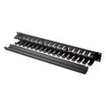 DIGITUS DN-97617 - 1HE Kabelmanagement Käfig abnehmbare Rückblende, Farbe schwarz (RAL 9005)