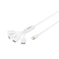 DIGITUS DA-70216 - USB 2.0 Kabel Hub, 4-Ports 4x USB A/F, 1xUSB A male, DC 2.5mm für option. PSU