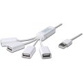 DIGITUS DA-70216 - USB 2.0 Kabel Hub, 4-Ports 4x USB A/F, 1xUSB A male, DC 2.5mm für option. PSU