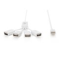 DIGITUS DA-70216 - USB 2.0 Kabel Hub, 4-Ports 4x USB A/F, 1xUSB A male, DC 2.5mm für option. PSU