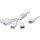 DIGITUS DA-70216 - USB 2.0 Kabel Hub, 4-Ports 4x USB A/F, 1xUSB A male, DC 2.5mm für option. PSU