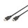 DIGITUS AK-330107-010-S - HDMI High Speed Anschlusskabel, Typ A St/St, 1.0m, Ultra HD 60p, gold, sw