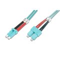DIGITUS DK-2532-01/3 - LWL Patchkabel, Duplex, LC zu SC MM OM3 50/125 µ, 1 m