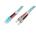 DIGITUS DK-2531-02/3 - LWL Patchkabel, Duplex, LC zu ST MM OM3 50/125 µ, 2 m