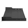 DIGITUS DN-19-TRAY-1-SW - 1HE Fachboden festeinbau f. Schr. ab 400 mm Tiefe 45x483x250 mm, bis 15 kg, schwarz (RAL 9005)