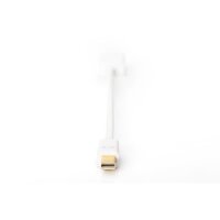 DIGITUS AK-340404-001-W - DisplayPort Adapterkabel, mini DP - HDMI Typ A St/Bu, 0.15m, DP 1.1a kompatibel, CE, we