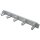 DIGITUS DN-97601 - 1HE Kabelrangierpanel 5x Kabelringe 40x60 mm, Farbe grau (RAL 7035)