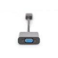 DIGITUS AK-340403-001-S - DisplayPort Adapterkabel, DP - HD15 St/Bu, 0.15m,m/Verriegelung DP 1.2 komp., CE, sw