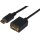DIGITUS AK-340403-001-S - DisplayPort Adapterkabel, DP - HD15 St/Bu, 0.15m,m/Verriegelung DP 1.2 komp., CE, sw