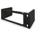 DIGITUS DN-19-PB-4U-SW - 4HE Wandmontage Patch-Halter,195x505x250 mm tiefenverstellbar, stapelbar, schwarz (RAL 9005)