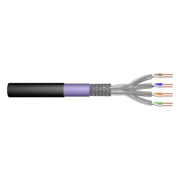 CAT 7 S-FTP Verlegekabel, Outdoor, LSZH, AWG 23/1, 1000m, SX, Sw & Vi