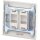 DIGITUS DN-93802 - Frontplatte für Keystone Jacks, 2x RJ45,dust cover 80x80 mm + 2x 22.5 mm modular insert, RAL 9003