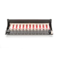 DIGITUS DN-91612SD-EA - Desktop CAT 6A, Patch Panel, geschirmt Klasse EA, 12-port RJ45, 8P8C, LSA