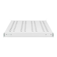 DIGITUS DN-97646 - 1HE Fachboden festeinbau für 800 mm tiefe Schränke 44x482x500 mm, einst. 500 bis 700 mm Tiefe, grau