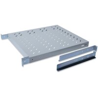 DIGITUS DN-97646 - 1HE Fachboden festeinbau für 800 mm tiefe Schränke 44x482x500 mm, einst. 500 bis 700 mm Tiefe, grau