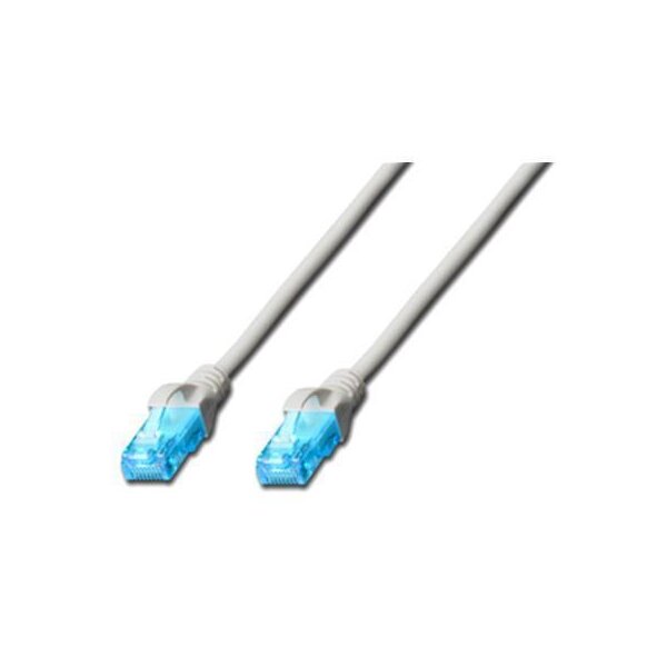 Patchkabel Cat.5e 1m U/UTP GRAU Premium Line AWG26/7