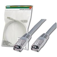 Patchkabel Cat.5e 0,3m SF/UTP GRAU Premium Line AWG26/7