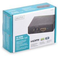 DIGITUS DS-46304 - 4K HDMI Splitter 1x2, unterstützt 4K2K,3D Videoformat, schwarz