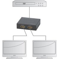 DIGITUS DS-46304 - 4K HDMI Splitter 1x2, unterstützt 4K2K,3D Videoformat, schwarz