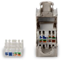 DIGITUS DN-93512 - CAT 5e Keystone Modul, geschirmt Klasse D, RJ45 zu LSA, werkzeugfreie Installation