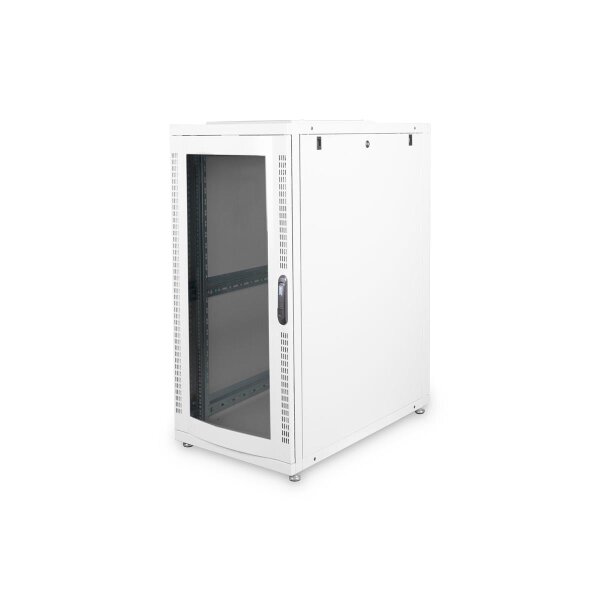DIGITUS DN-19-SRV-26U-GD-1 - 26HE Serverschrank, Unique, 1340x600x1000mm Stahl-Fronttür mit Plexiglas, grau (RAL 7035)
