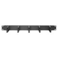 DIGITUS DN-97602 - 1HE Kabelrangierpanel 5x Kabelringe 40x60 mm, Farbe schwarz (RAL 9005)